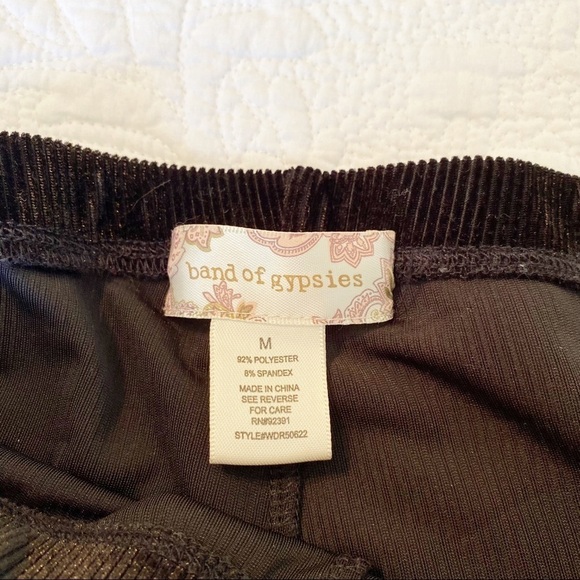 Band of Gypsies Ribbed Flare Black Pants - M - Picture 5 of 13